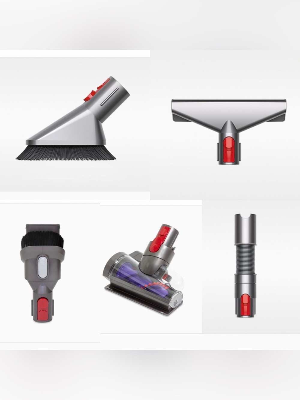 5x Dyson V12 Slim Attachments